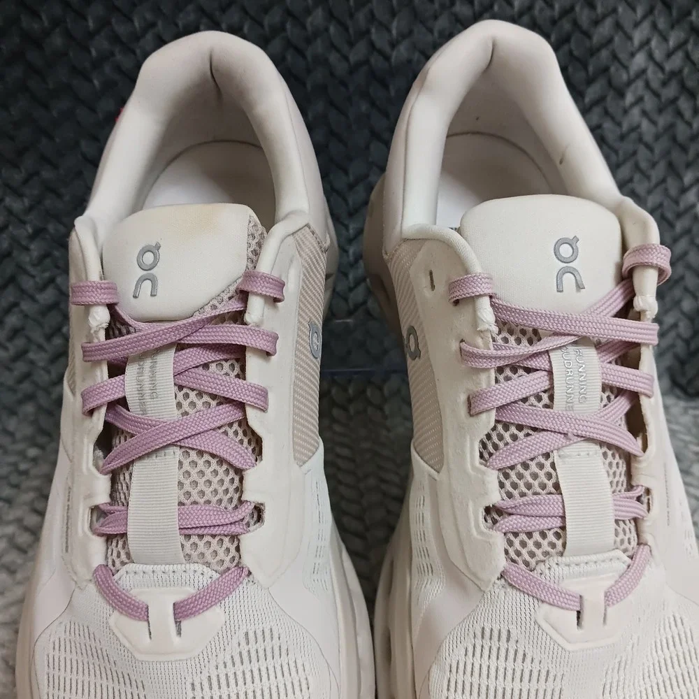 Once We Were Warriors Women's Athletic Trainers in White and Light Pink